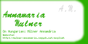 annamaria mulner business card