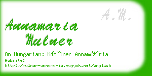 annamaria mulner business card